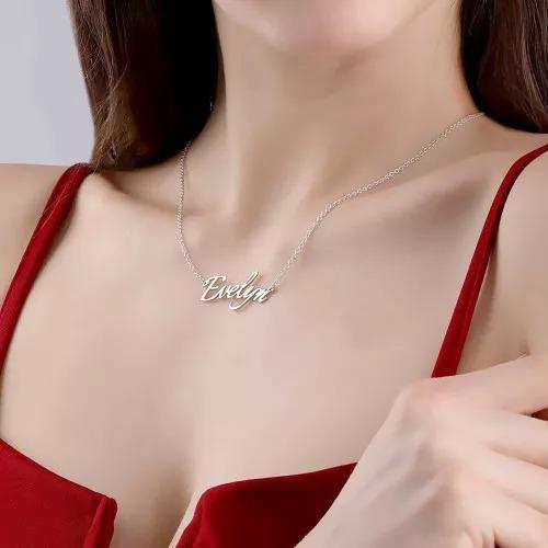 Personalized Necklace Custom 1 Name Necklace Gift For Women
