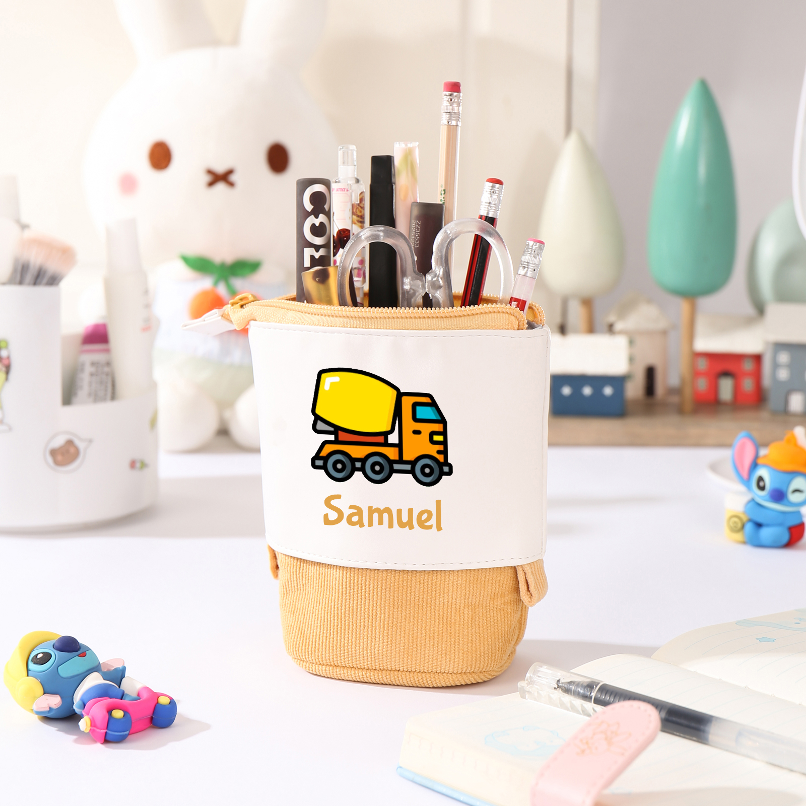 Personalized Name And Truck Pencil Case For Boys And Girls Back To School Gift
