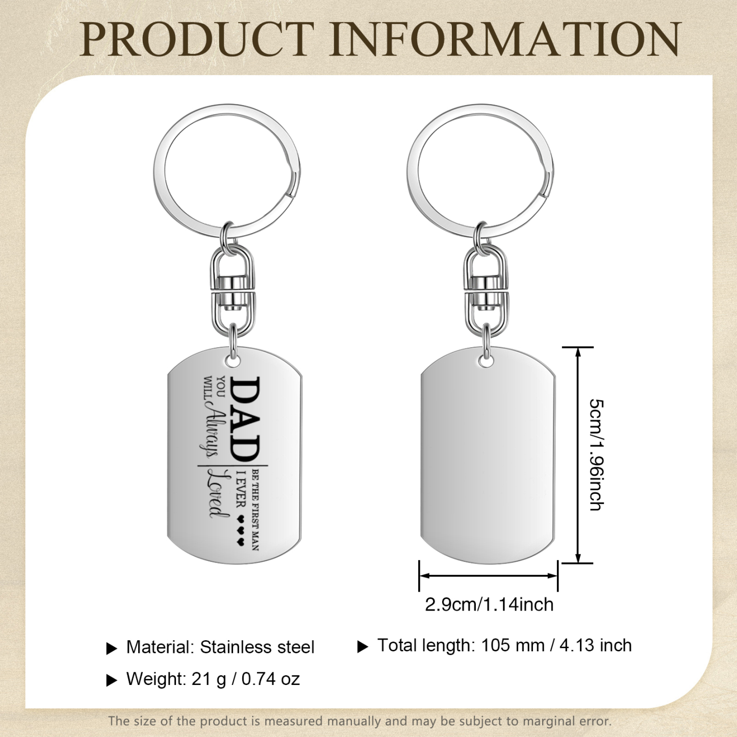 Personalized Leather Wallet Gift Box Set with Keychain Customizable Photo and Text Wallet Gift for Dad