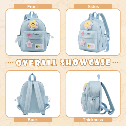 Personalized Nylon Polyester Children's Custom Name Backpack Back to School Gift