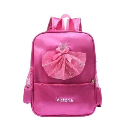 Personalized Name Band Princess Dress Accessories Satin Children Backpack Back To School Gift