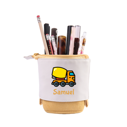 Personalized Name And Truck Pencil Case For Boys And Girls Back To School Gift