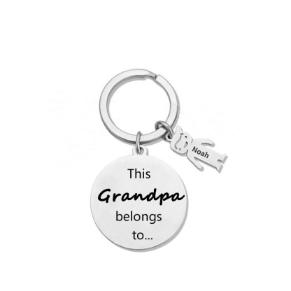 1 Name - This Mom Belongs to... Customized Keychain with Name and Text