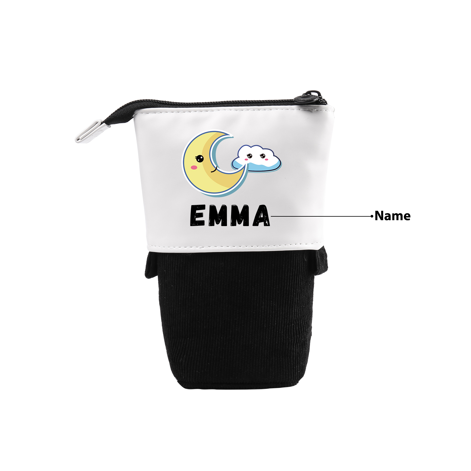 Personalized Moon Pencil Case Custom Name Pencil Case Back to School Gift for Boys/Girls