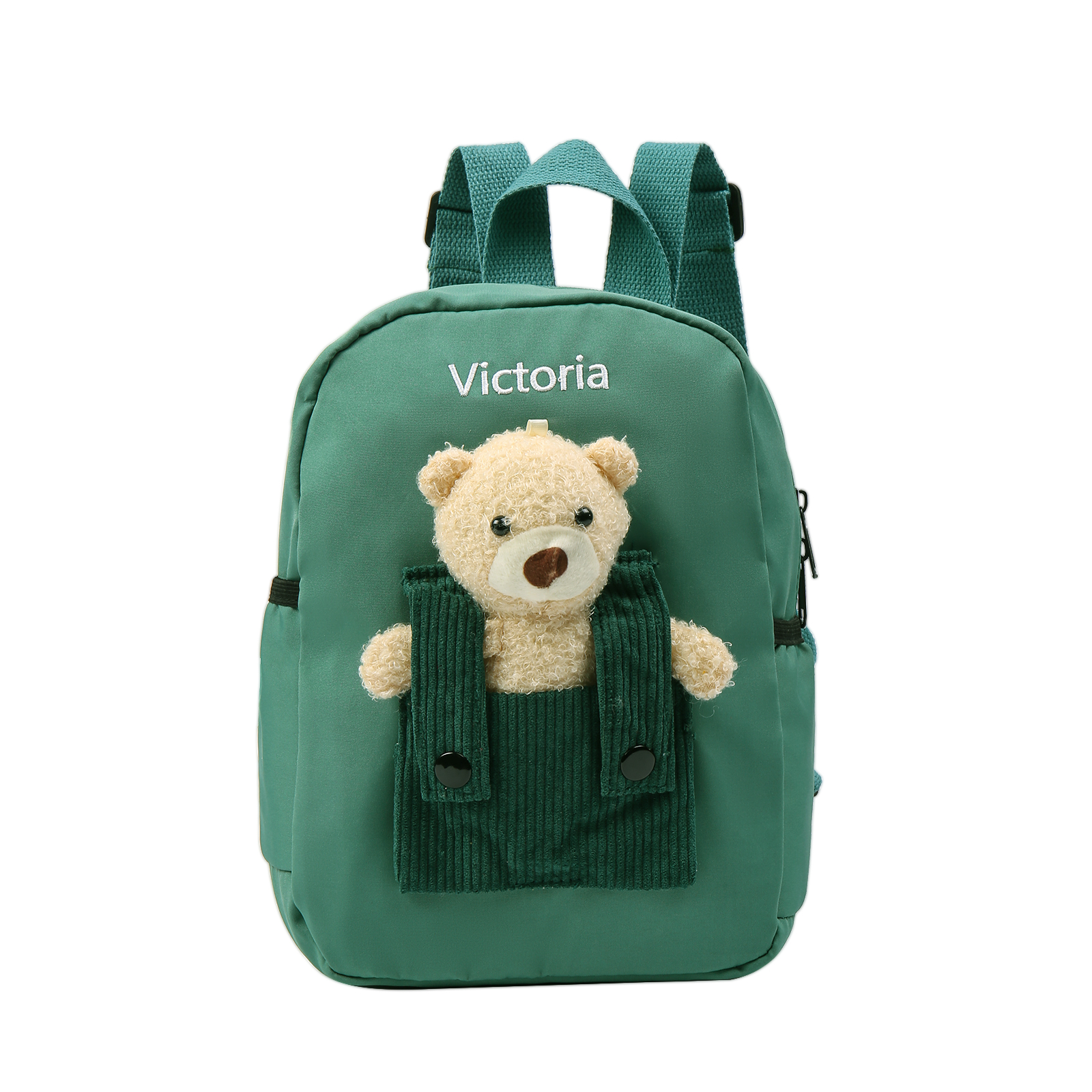 Personalized Bear Style School Bag Customized Name Canvas Kids Backpack Back to School Gift