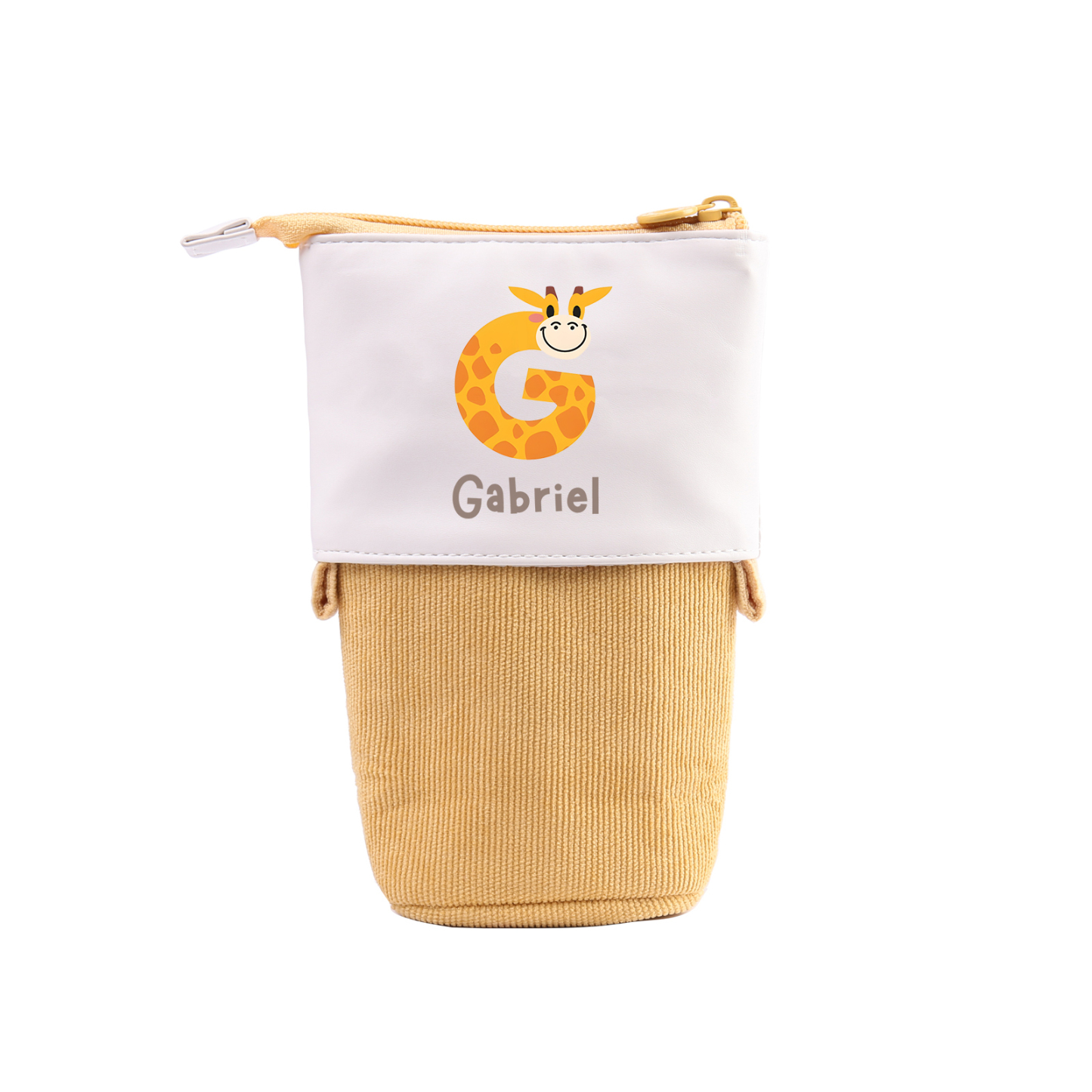 Personalized Pencil Case Custom Name & Letter Animals Pen Pouch Back To School Gift for Kids