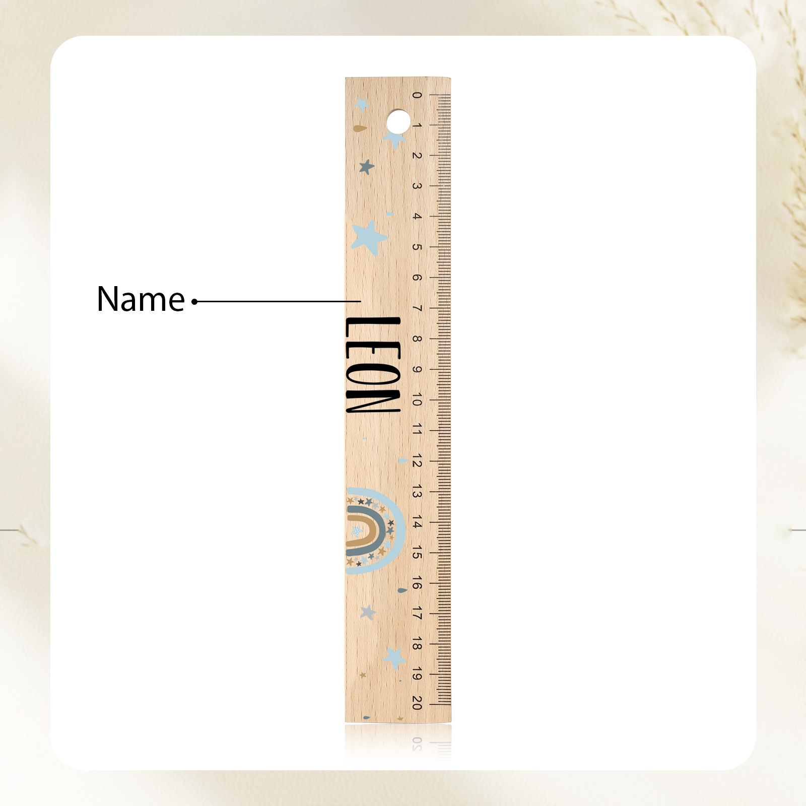 Custom 1 Name Ruler Wooden Ruler Back To School Gift for Boys Girls