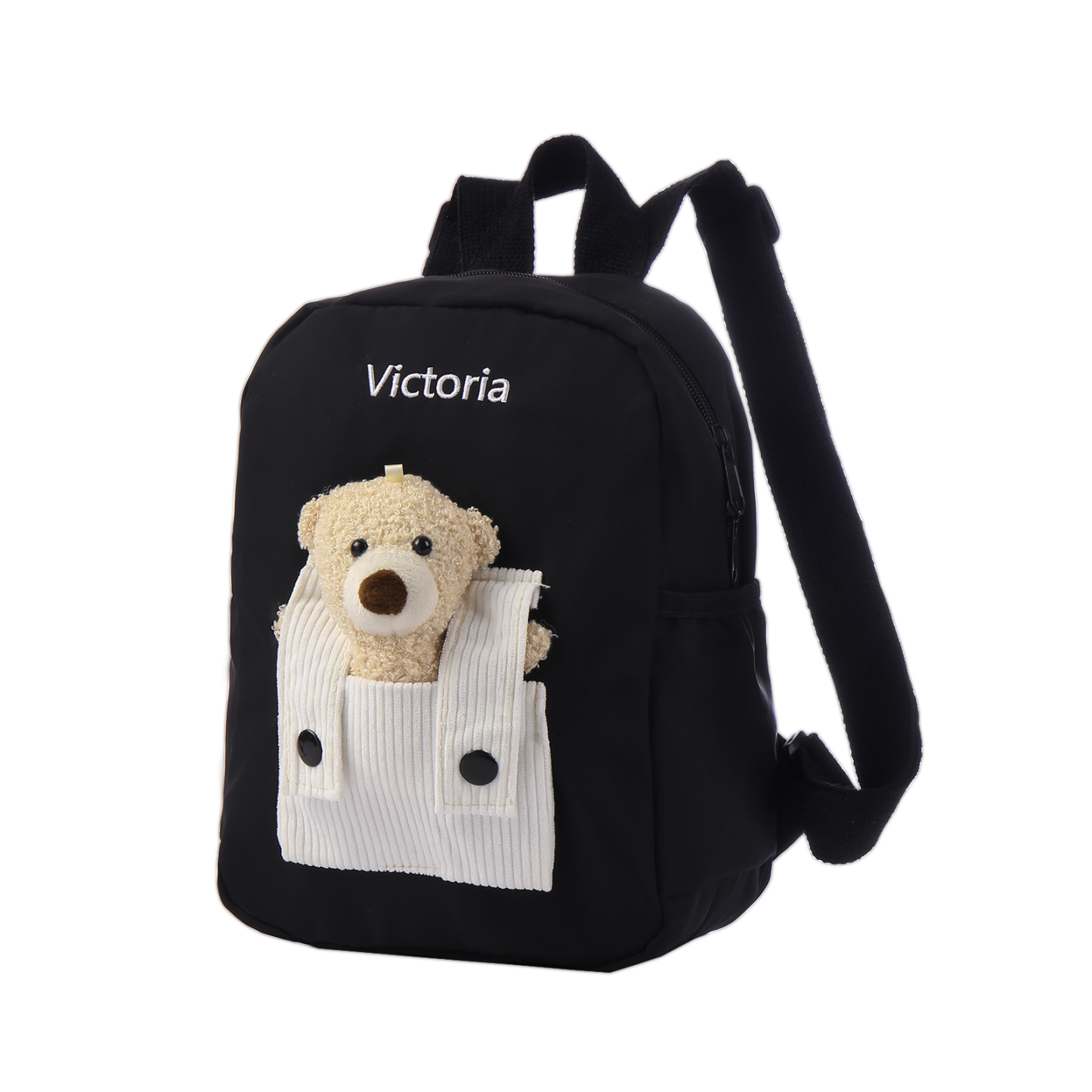Personalized Bear Style School Bag Customized Name Canvas Kids Backpack Back to School Gift