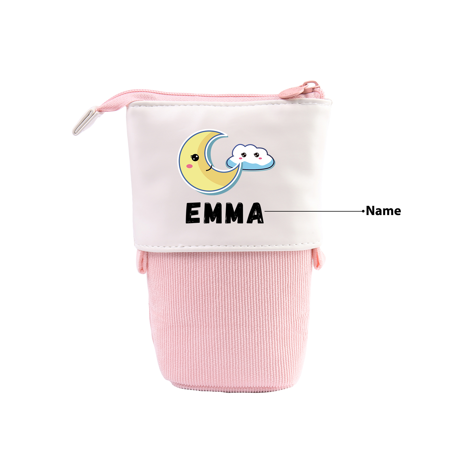 Personalized Moon Pencil Case Custom Name Pencil Case Back to School Gift for Boys/Girls