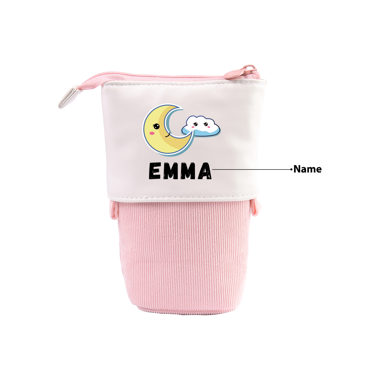 Personalized Moon Pencil Case Custom Name Pencil Case Back to School Gift for Boys/Girls