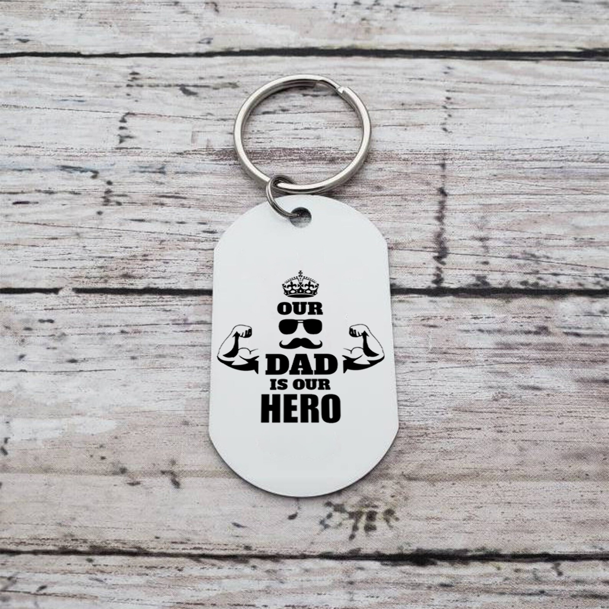 1-3 Names-Personalized Dad's Football Team Fift Keychain Custom Names Gift For Dad