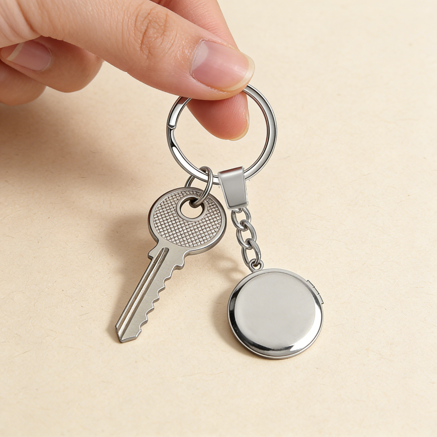 Personalized Photo Keychain Custom 2 Photos Gifts For Him