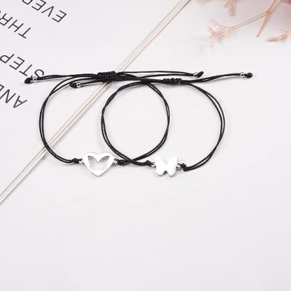 2 Pcs Butterfly Bracelet Set with Gift Card Adjustable Bracelets "You Are Loved"Back to School Gifts for Kids