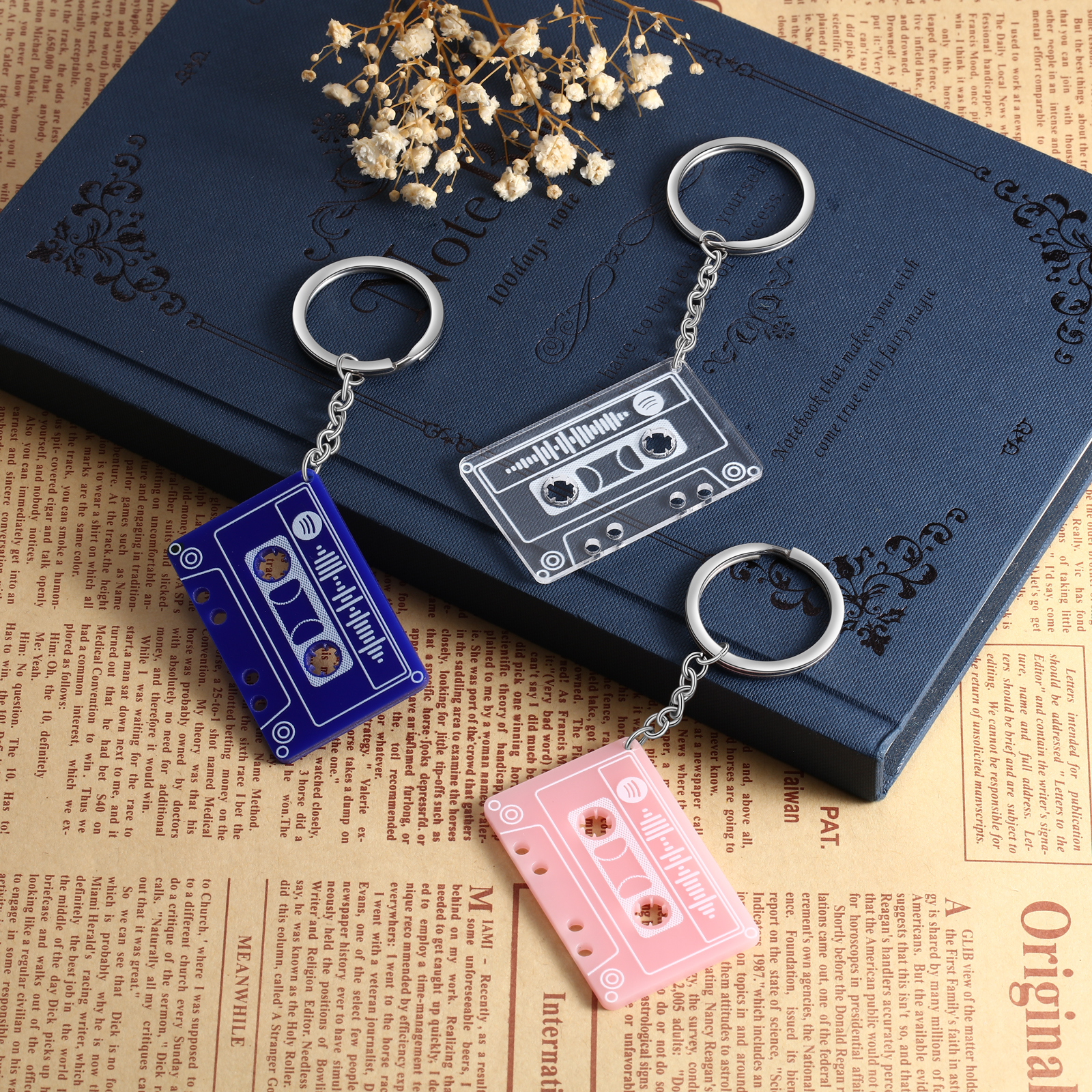 Personalized Music Spotify Code Keychain Gifts For Her