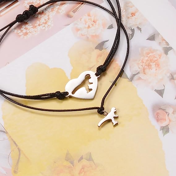 2 Pcs Back To School Gift Dinosaur Heart Bracelet First Day Of School Gift With Gift Box Card Set For Girls/Boys