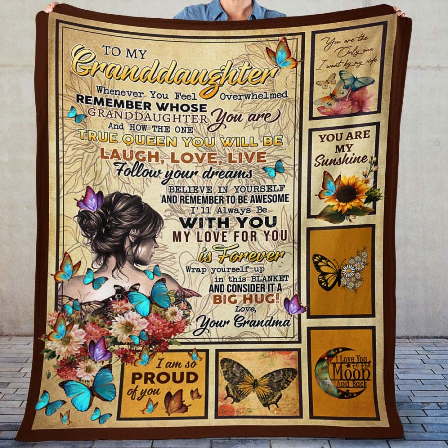 Grandma To Granddaughter, When Ever You Feel Overwhelmed, Fleece Blanket