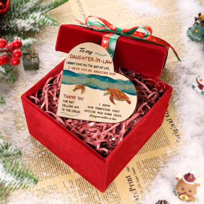 To My Daughter-in-law Wooden Heart Candle Holder "I didn't give you the gift of life" Gifts For Daughter