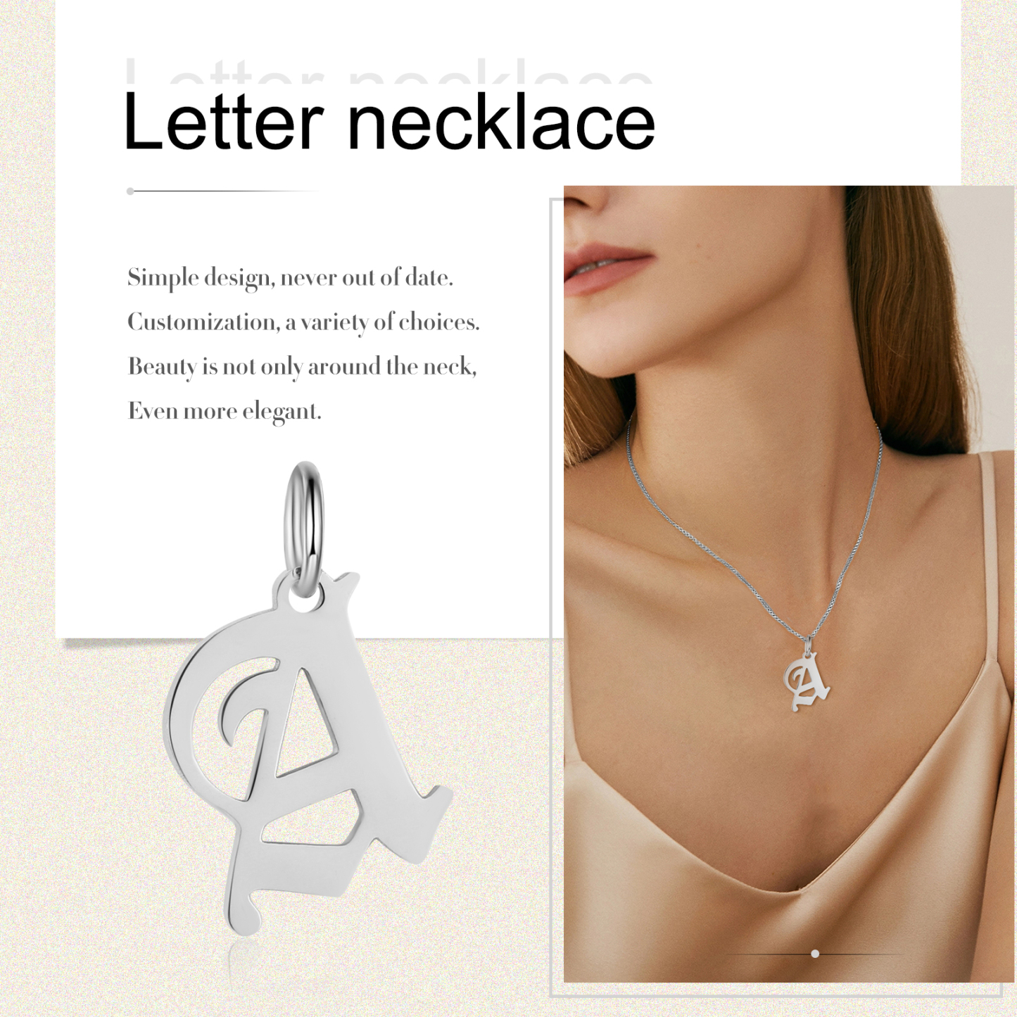 Personalized Letter Necklace Classic Jewelry Gift For Her