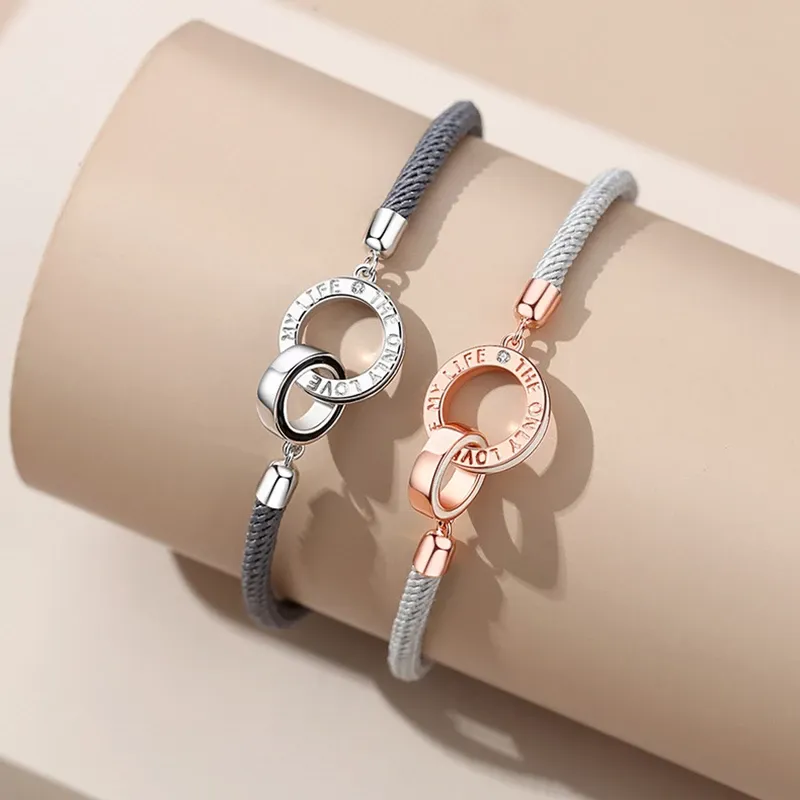 Personalized Couple Bracelets Custom Names Matching Bracelet Love Gifts