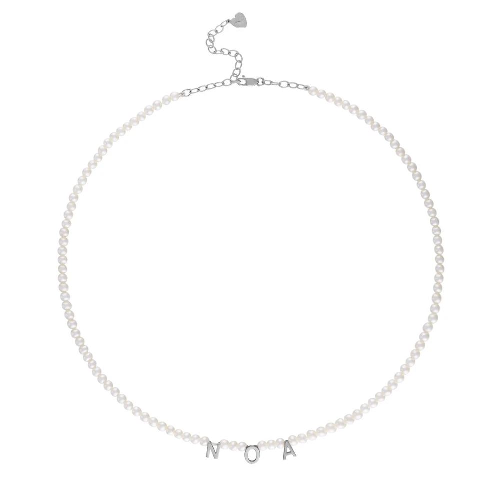 Personalized Pearl Necklace Custom 1 Name Necklace Gift For Her | Jessemade