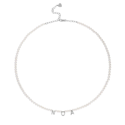 Personalized Pearl Necklace Custom 1 Name Necklace Gift For Her | Jessemade