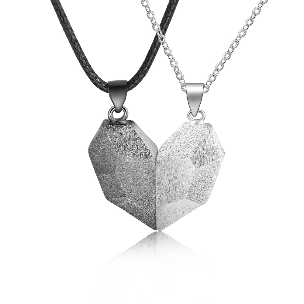 Personalized Matching Couple Necklace Custom Names Magnetic Necklace Valentine's Day Gifts for Couple
