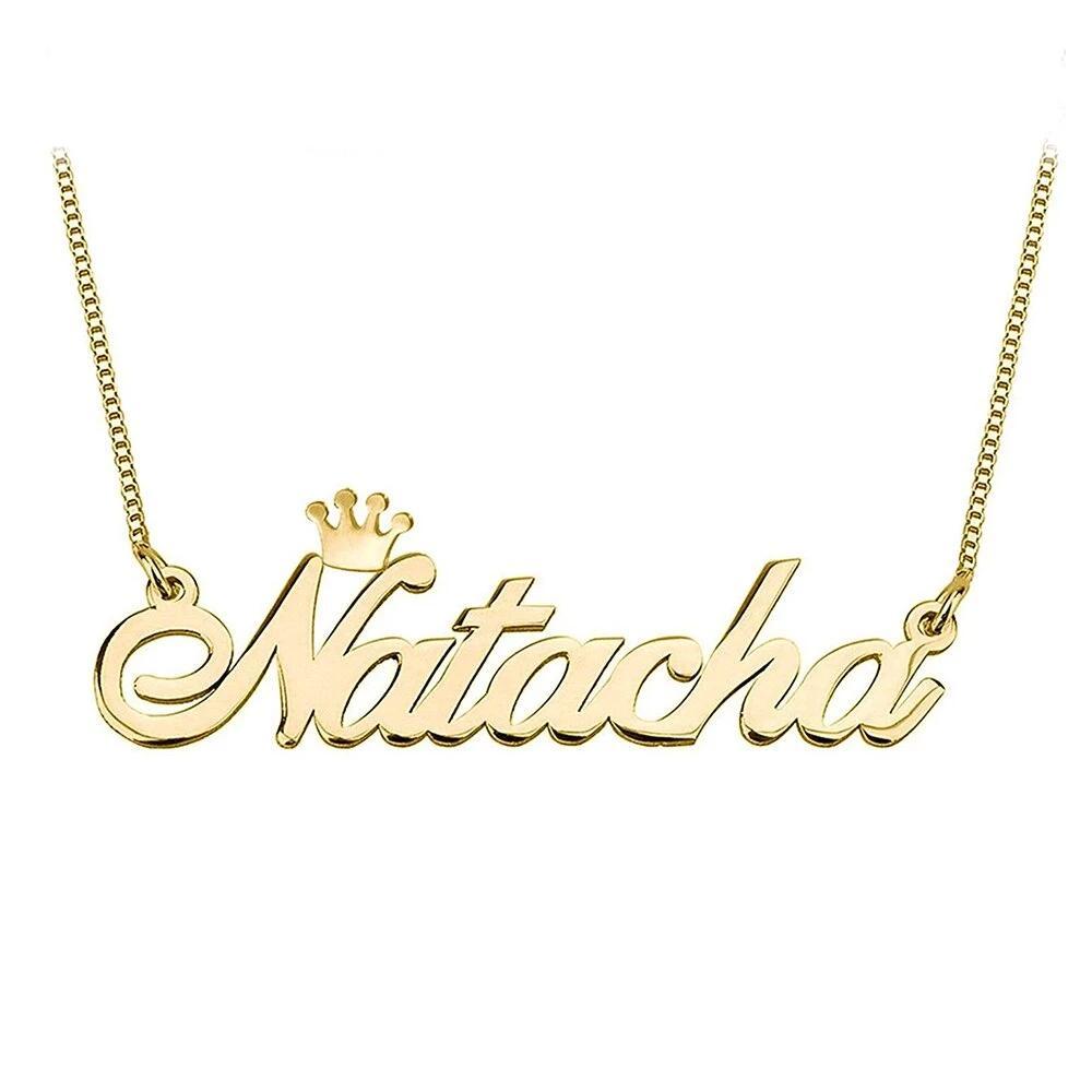Personalized Crown Necklace Custom 1 Name Necklace Gift For Women