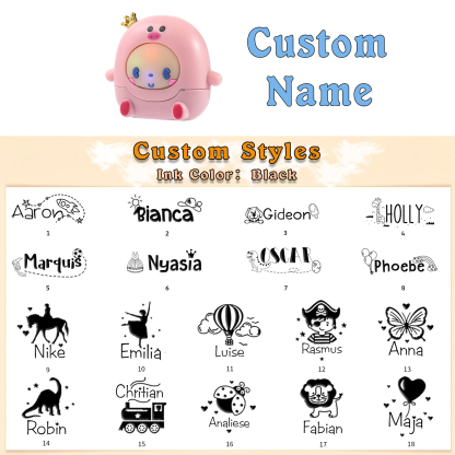STAMP-BABY LIGHT Personalized Name Stamps Back To School Gift For Boys/Girls