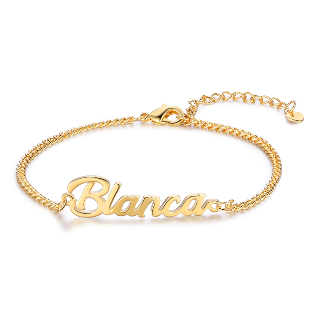 Personalized Bracelet Custom 1 Name Bracelet Gift For Women | Jessemade