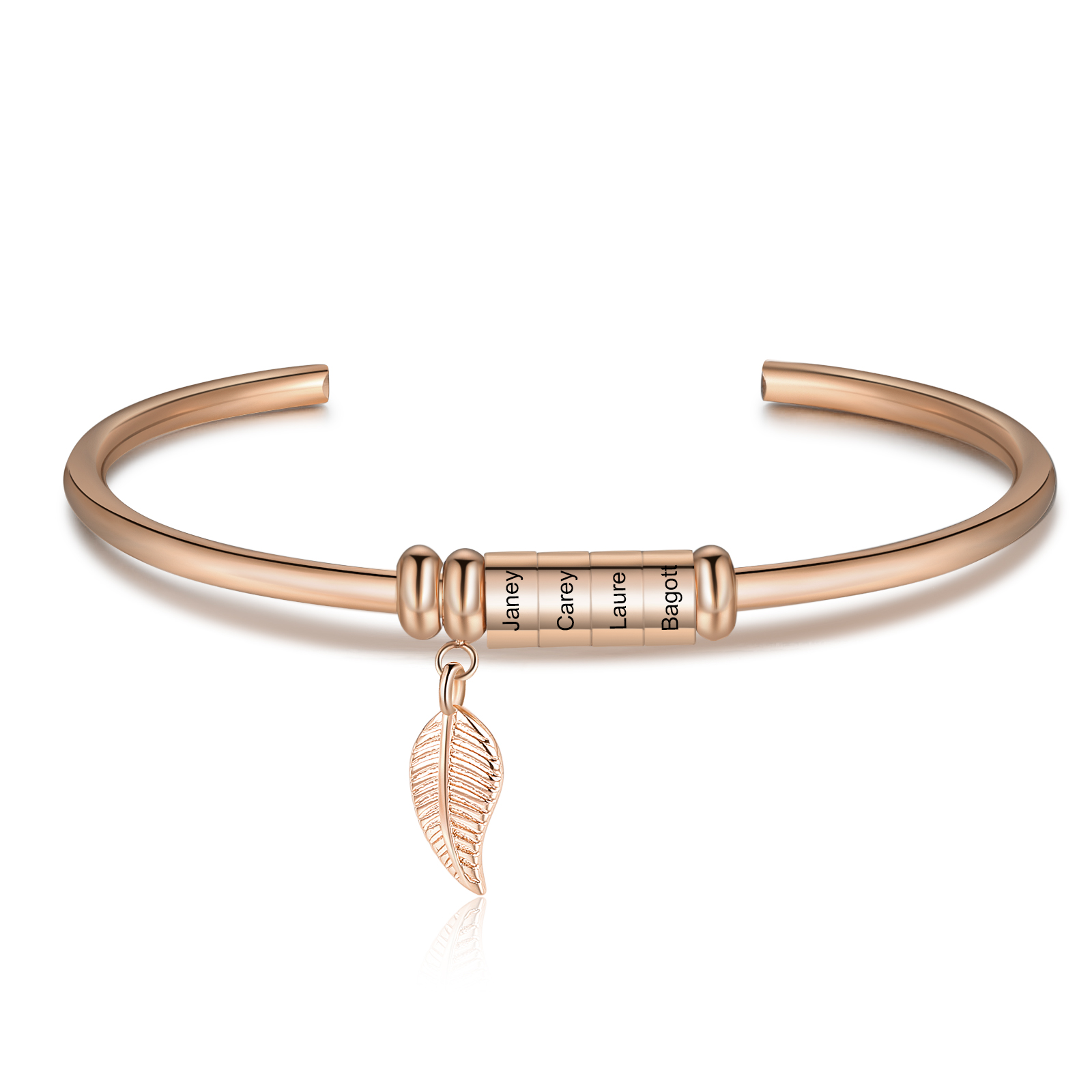 4 Names Leaf Beaded Bracelet Three Colors Exquisite Bracelet Gift for Her