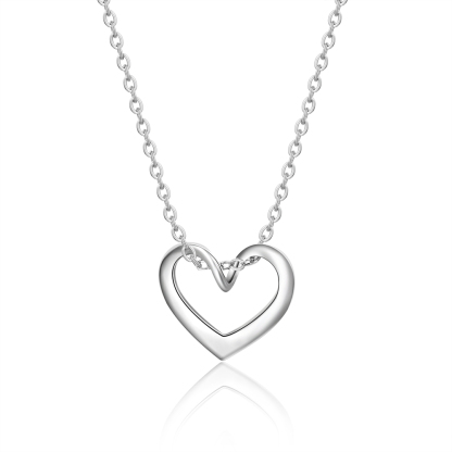 1 Name-Personalized Stainless Hearts Necklace Custom Birthstone Engraved Name Necklace Gift