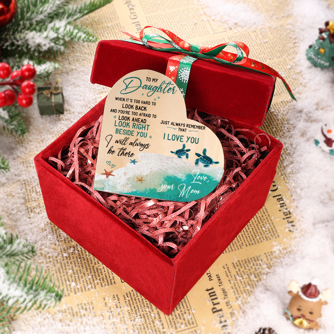 To My Daughter Wooden Heart Candle Holder "I will always be there" Gifts For Daughter