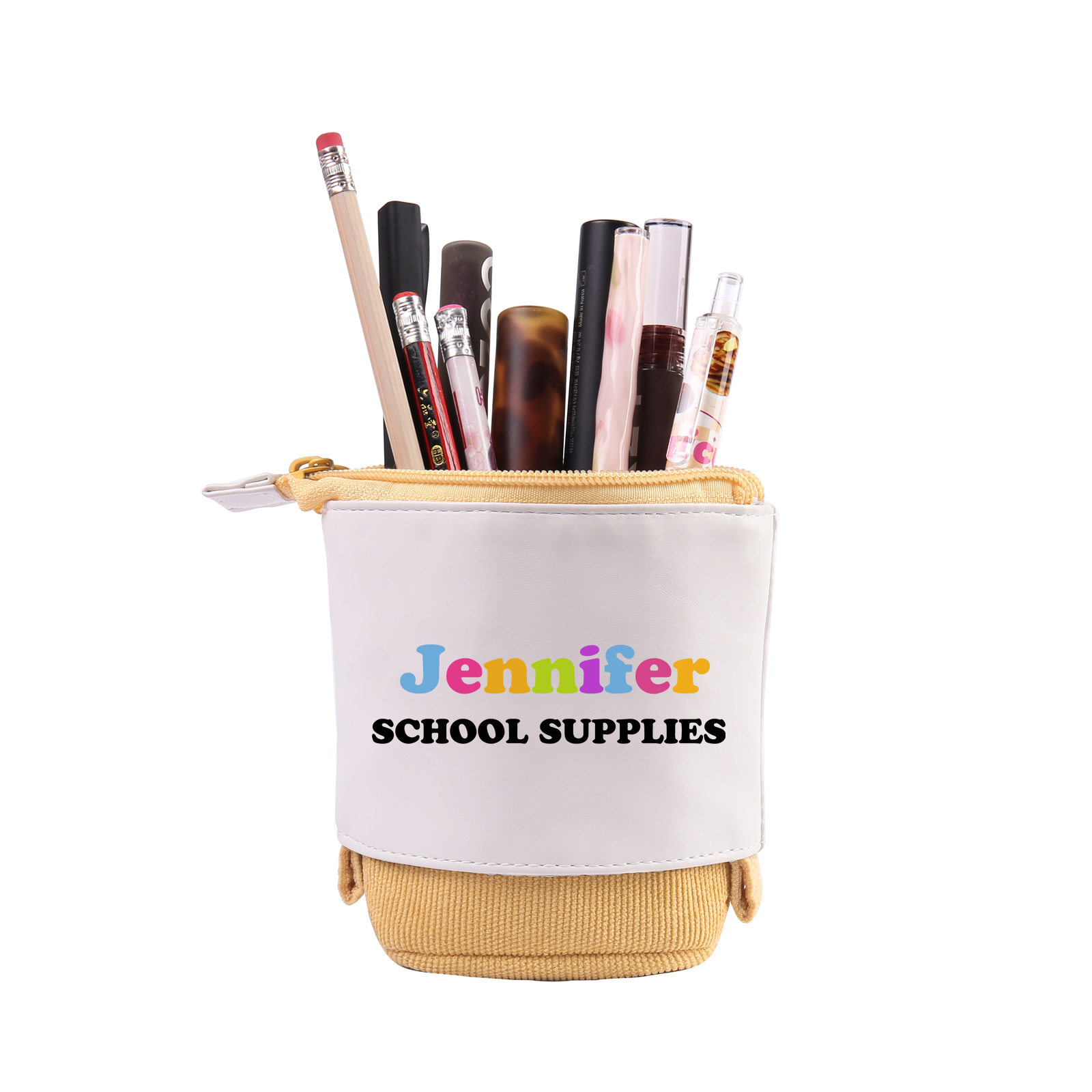 Personalized Pencil Case Custom 2 Text Pen Pouch Back To School Gift for Kids