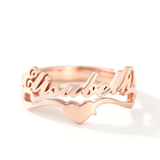 Personalized Ring Custom 1 Name Ring GIFT For Women