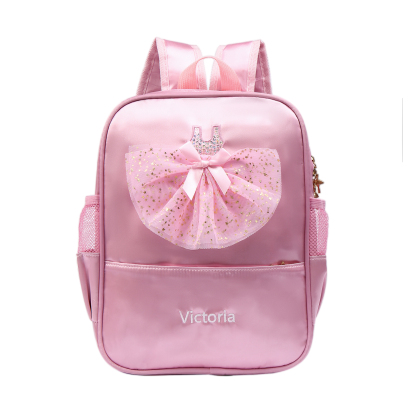 Personalized Name Band Princess Dress Accessories Satin Children Backpack Back To School Gift