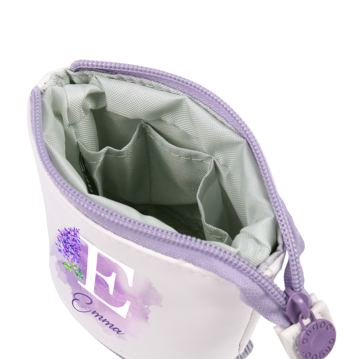 Personalized Pencil Case Custom Name & Letter & Birthday Flower Pen Pouch Back To School Gift for Kids