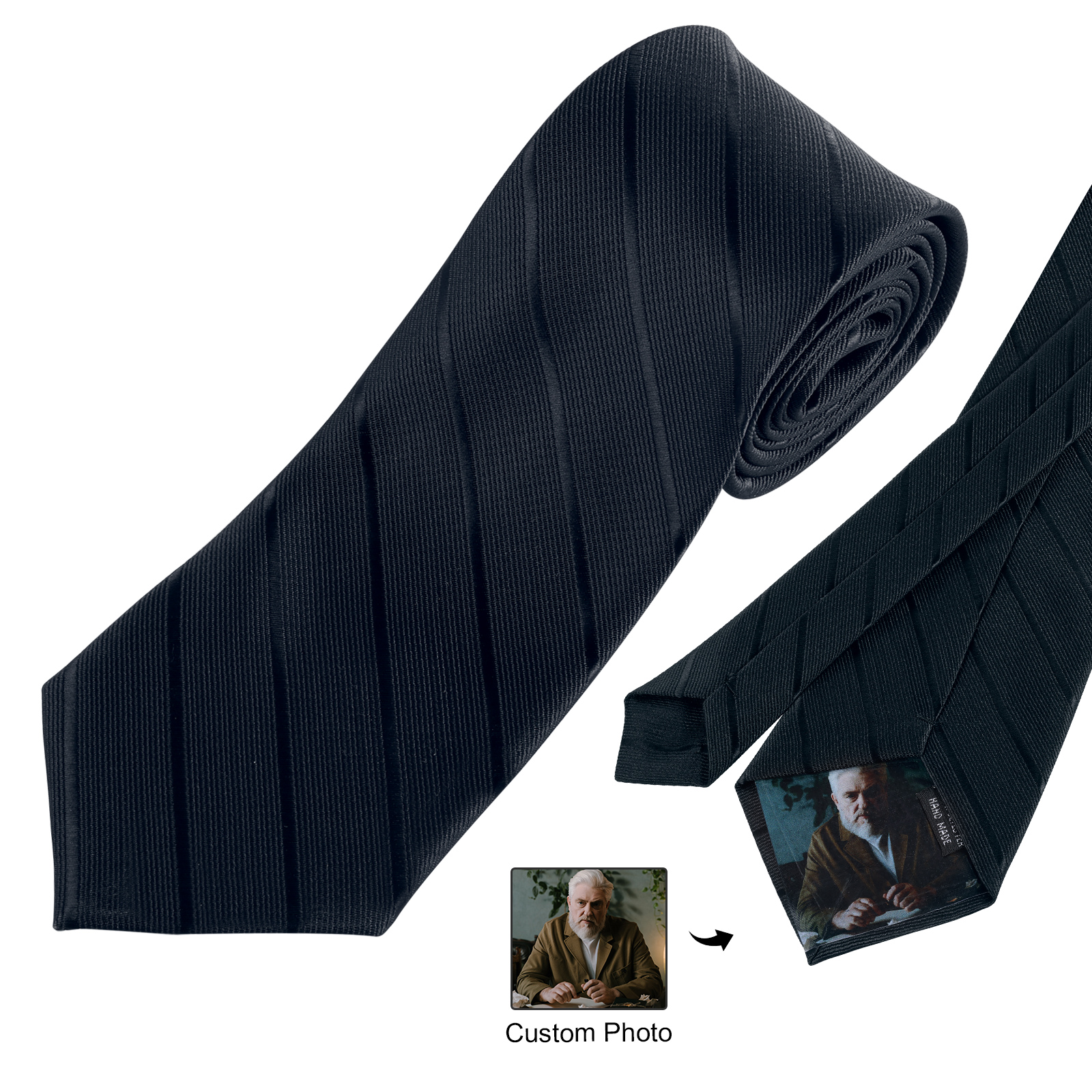 Happy Father's Day Tie with Customizable Photo for Dad
