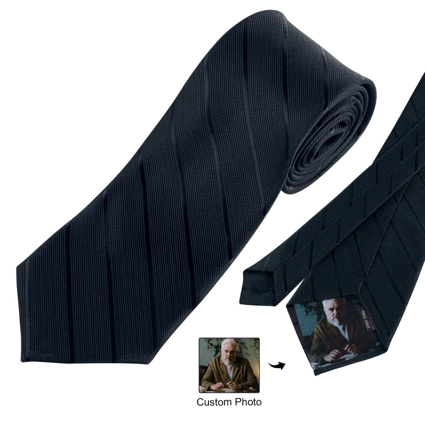 Happy Father's Day Tie with Customizable Photo for Dad