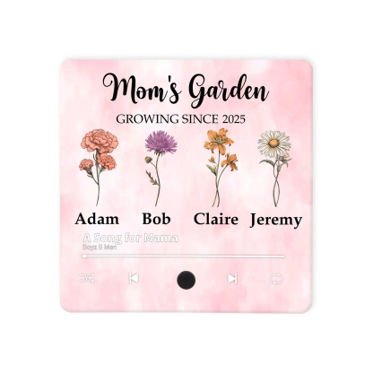 Personalized Fridge Magnets – Personalized with 1-8 Birth Flowers & Names – Perfect Mother’s Day Gift
