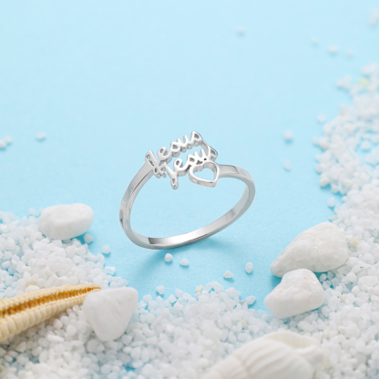 Personalized Family Name Ring Custom 3 Names Best Gift For Women
