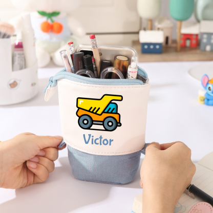 Personalized Name And Truck Pencil Case For Boys And Girls Back To School Gift