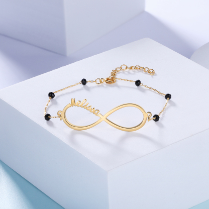 Personalized Infinity Bracelet Custom 1 Name Bracelet Gift For Women | Jessemade