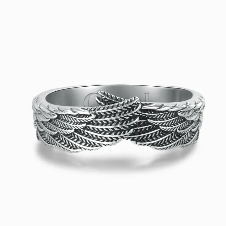 For Love S925 Personalized Angle Wings Rings for Her - Your life Was a Blessing