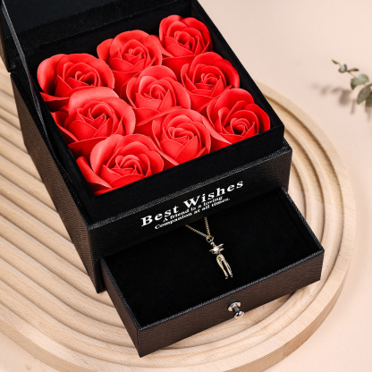 For Husband - Couple Hug Necklace Memorial Gifts " I want to hug you every day"