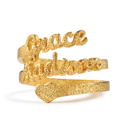 Personalized Family Name Ring Custom 2 Names Gifts For Women | Jessemade