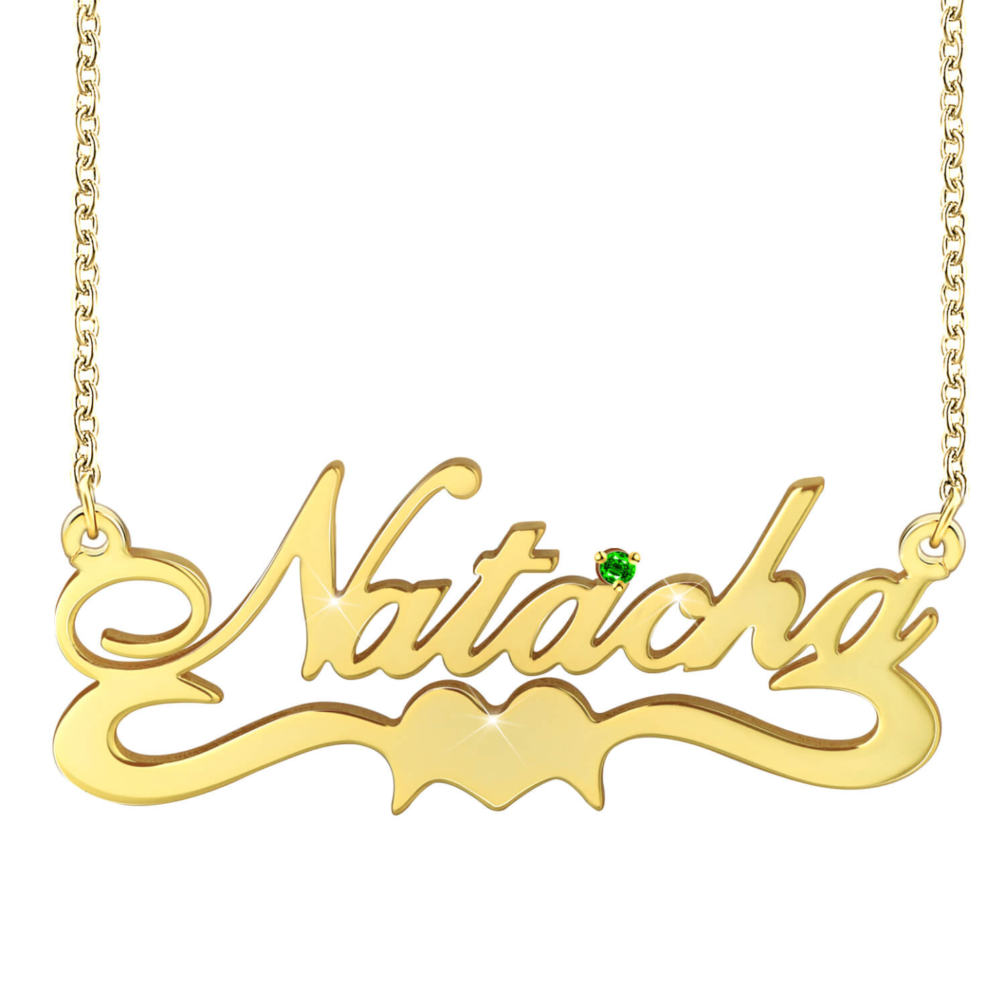 Personalized Necklace With Birthstone Custom 1 Name Necklace Gift For Her
