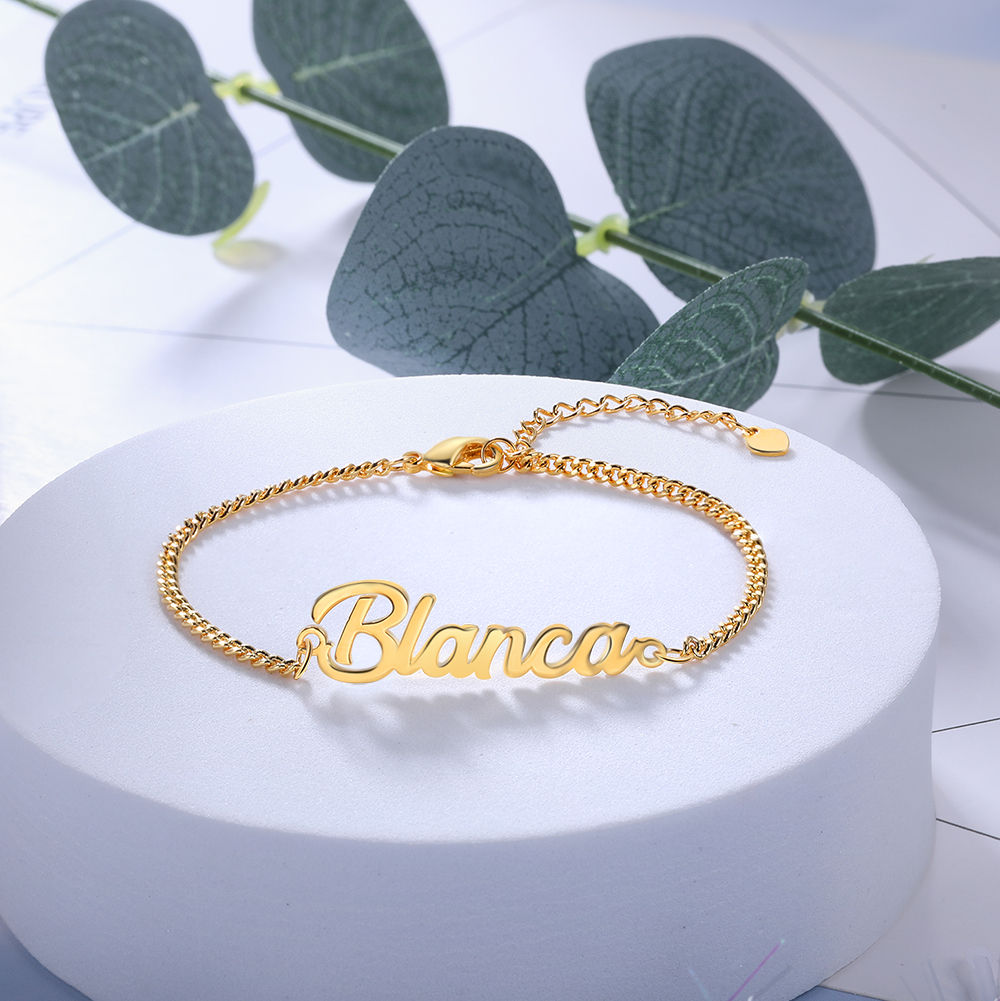 Personalized Bracelet Custom 1 Name Bracelet Gift For Women | Jessemade