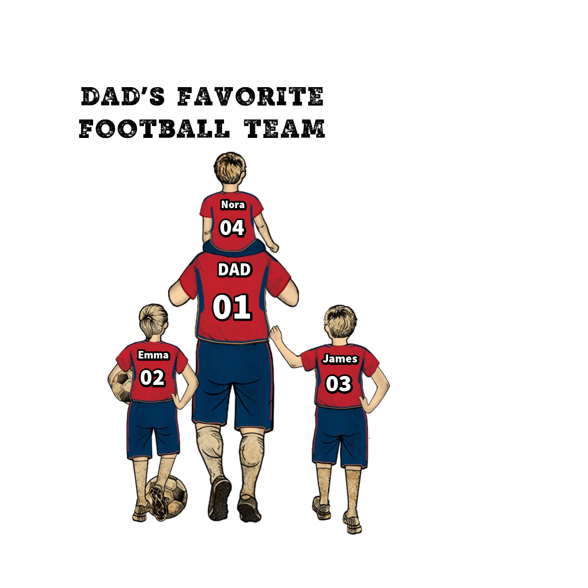 Father’s Day Acrylic Family Plaque  – Custom Family Football Team Heart Decor, Personalized Dad Gift