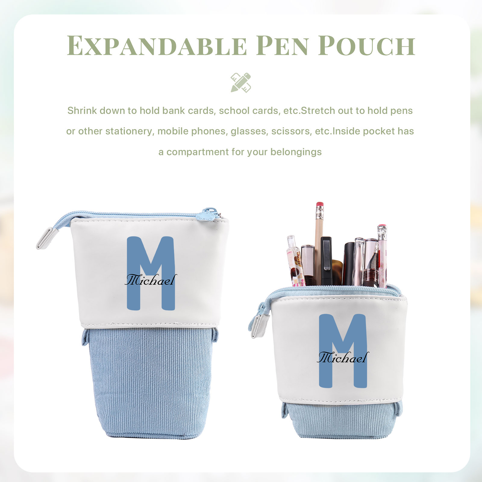 Personalized Pencil Case Custom Name And Letter Pencil Case Boys Girls Back To School Gift