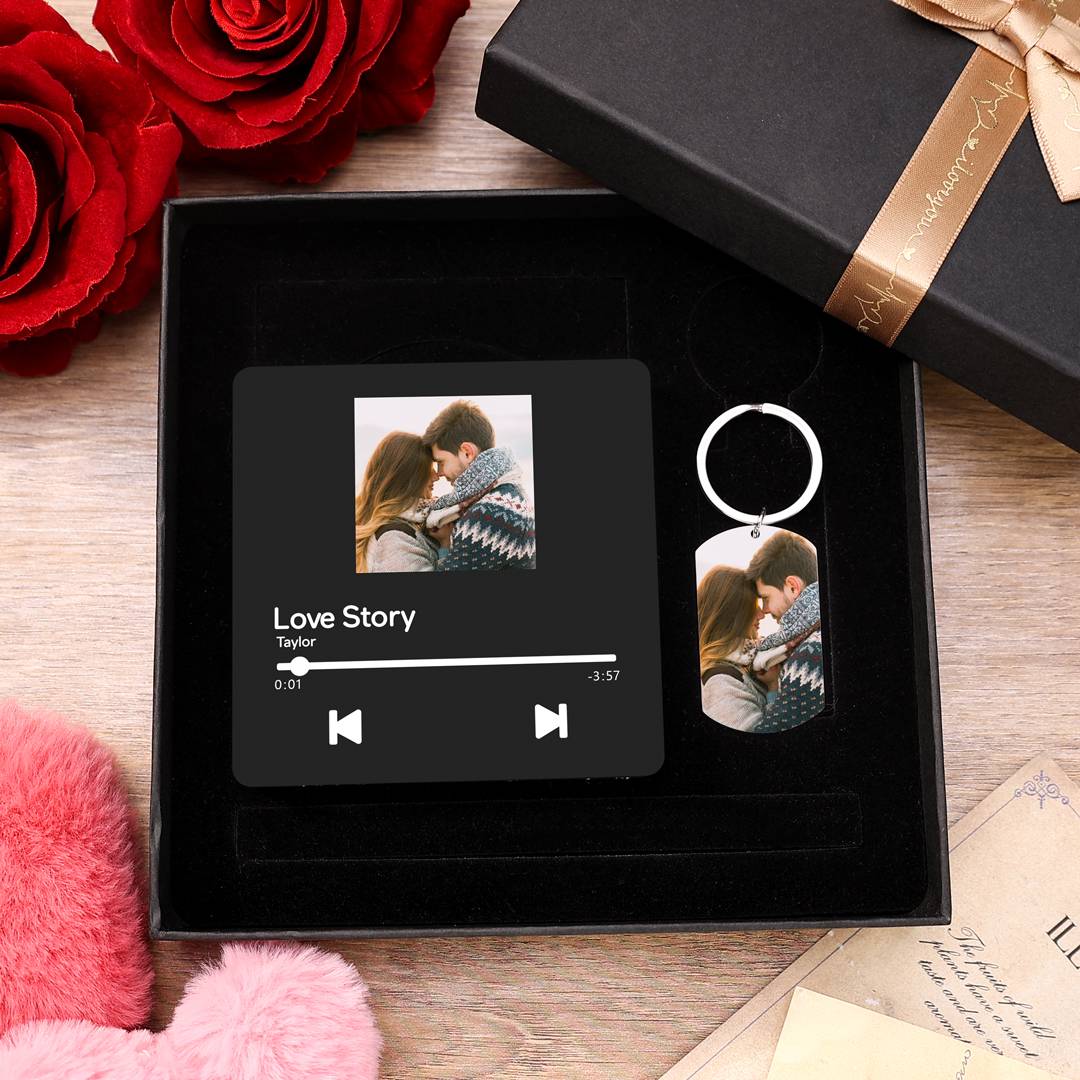Personalized Gift Set for Couples – Customized Photo, Music & Text,  Valentine's Day Gift for Him/Her | Jessemade